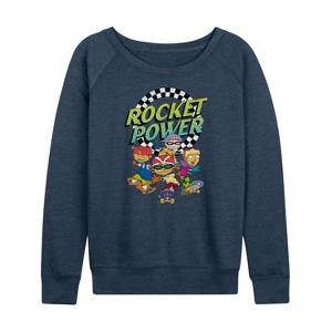 Women's - Rocket Power - Finish Line Lightweight French Terry Wide Neck Long Sleeve Shirt - 1 of 4