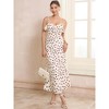 INSPIRE CHIC Women's Polka Dots Vintage Dating Ruffles Front Spaghetti Strap Maxi Dresses - 3 of 4