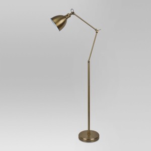 Industrial Task Floor Lamp Brass Lamp Only - Threshold