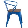 Emma and Oliver Metal Chair with Wood Seat and Arms - 4 of 4
