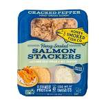 Honey Smoked Fish Co. Salmon Stackers Cracked Pepper - 3oz