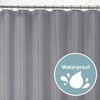 Ultimate Striped Waterproof Fabric Shower Curtain or Liner, 70" x 72" Grey (MSC19089) - 2 of 4
