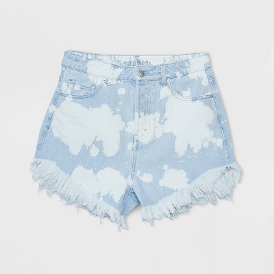 frayed hem jean shorts