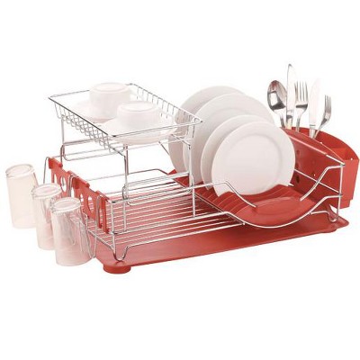 Home Basics 2-Tier Deluxe Dish Drainer