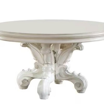 Versailles 60" Bone White Round Wood Dining Table