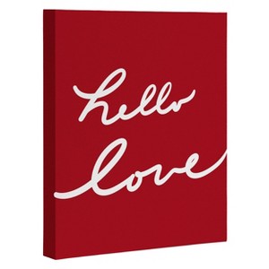 Lisa Argyropoulos Hello Love Red Art Canvas - Deny Designs - 1 of 3