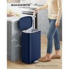 SONGMICS 13 Gallon Trash Can, Stainless Steel Kitchen Garbage Can, Step-On Pedal, Inner Bucket, 25.9 inches (H) x 16.7 inches (W) x 12.5 inches (D) - 2 of 4