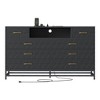 Modern 8 Drawers Wood Dressers for Bedroom,55" Wide Chest of Drawers,Wooden Dresser TV Stand with LED Lights Power Outlet,for Living Room,Hallway - 2 of 4