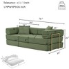 Convertible 3-Seat Sofa Bed, Modular Fold-Out Couch with Corduroy Fabric and Removable Backrest, King Size Sofa for Living Room & Bedroom - 2 of 4