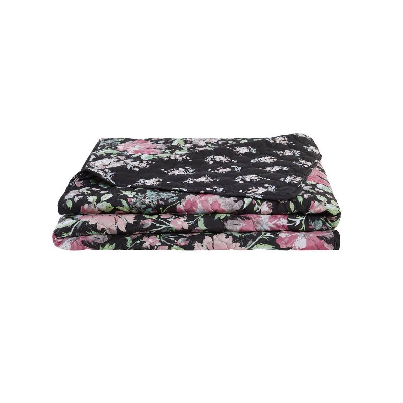 Allure Floral Reversible Quilt Set Black - VCNY Home, 2 of 4
