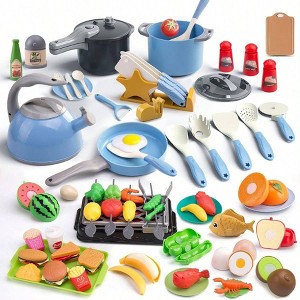 105Pcs Kitchen Toy, PretendCooking Set, Play Pots, Pans, Utensils, Play Food, Learning Gift - 1 of 4