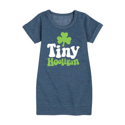 - Instant Message - St. Patrick's Day Tiny Hooligan Graphic Short Sleeve Fleece Dress