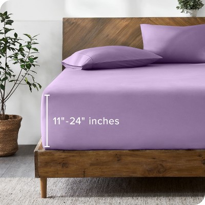 24 Inch Extra Deep Pocket Microfiber Fitted Sheet by Bare Home