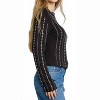 Women's Embellished Mock Neck Long Sleeve Top - Kiwi - 2 of 4