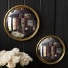 Slickblue Bull Convex Mirror Gold Leaf Metal Frame Decorative Mirror for Walls or Tabletop - X-Small/Small - 4 of 4