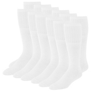 Men's Tube Socks, 6 PAIRS, Over the Calf High 24", Size 9-10-13-15 - 1 of 4