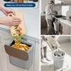 Hanging Small Trash Can with Stainless Steel Lid Space-Saving Garbage Can for Cabinet, Under Sink, RV, Bathroom Kitchen - 4 of 4