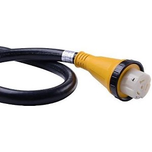 TruePower 30ft 50 Amp RV Power Cord with Twist Lock - NEMA 14-50P to SS2-50R, 6/3+8/1 AWG : TruePower - 1 of 2