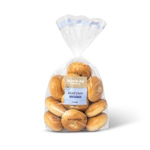 Plain Sliced Mini Bagels - 16oz/12ct - Favorite Day™ - 1 of 3