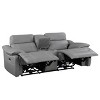 Alpine Leather Power Console Loveseat Smoke - Steve Silver Co. - 4 of 4