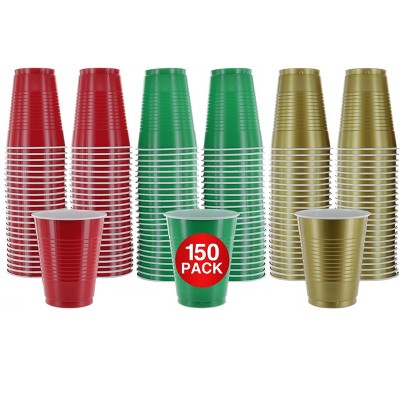 SparkSettings Disposable Plastic Cups 18oz, 50 Pack