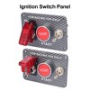 Unique Bargains 3 in 1 12V Ignition Switch Panel Engine Start Push Button LED 12V Toggle Racing 1Set - image 2 of 4