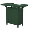 Hyleory Outdoor HDPE Bar Table with Storage Shelves and Glass Holder – Weather-Resistant Patio Entertainment Station - 2 of 4