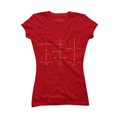 Junior's Design By Humans I Love You Mom Math Equations By WatercolorFun T-Shirt