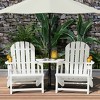 WestinTrends Azura Outdoor HDPE Adirondack Chairs With Connecting Table Tray (Set of 2), Navy Blue - 2 of 4