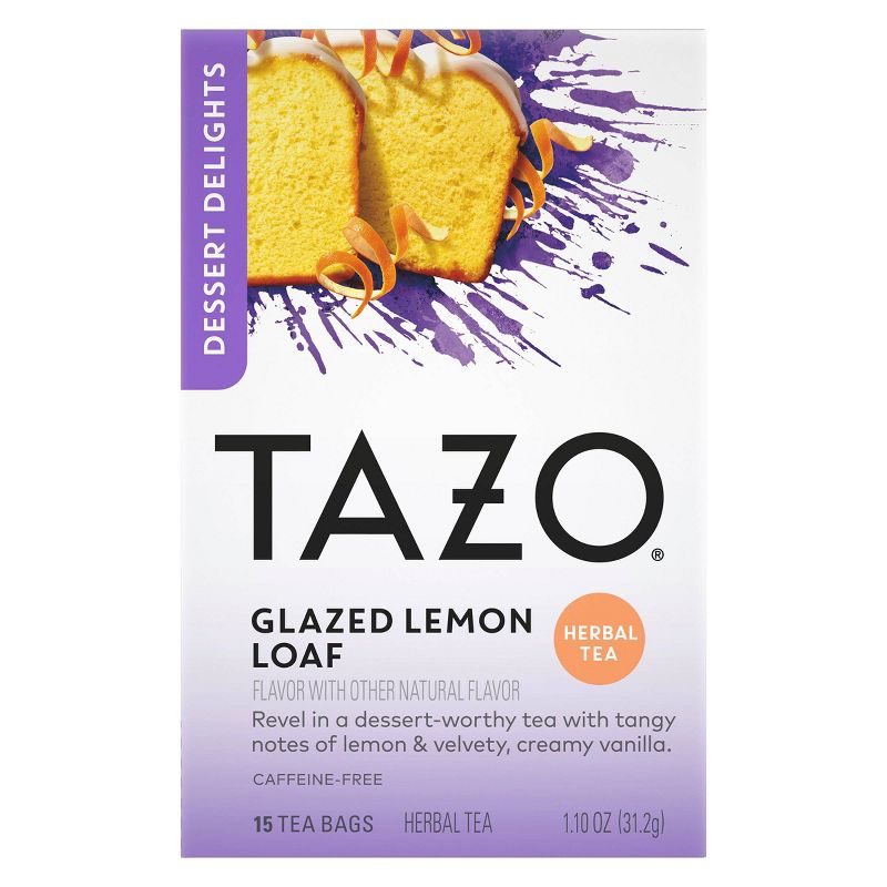 Tazo Glazed Lemon Loaf Dessert Delights Tea Bags - 15ct, 1 of 6