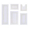 Hotel 5 PC Bath Rug 100% Premium Cotton Tufted Weave Two Tone Reversible Bathroom Rug, Super Soft Absorbent, Machine Washable Bath Mat - 2 of 4