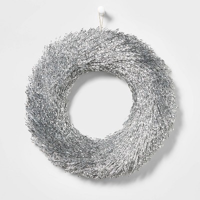 17in Silver Wreath - Wondershop™