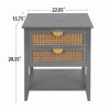 Bella Depot 22.05''W Dresser,Side Table with 2 Drawers,End table,Suitable for bedroom, living room - 4 of 4