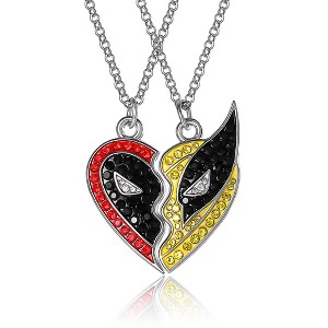 Marvel Deadpool & Wolverine BFF Crsytal Pendant Necklace Set Of 2 - 1 of 4