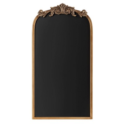 Gold Ornate Magnetic Chalkboard with Decorative Frame, 13 x 25