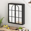 23.62 "Vintage Two Door Wall Cabinet with Mirror, Three-level Entrance Storage Space - 2 of 4