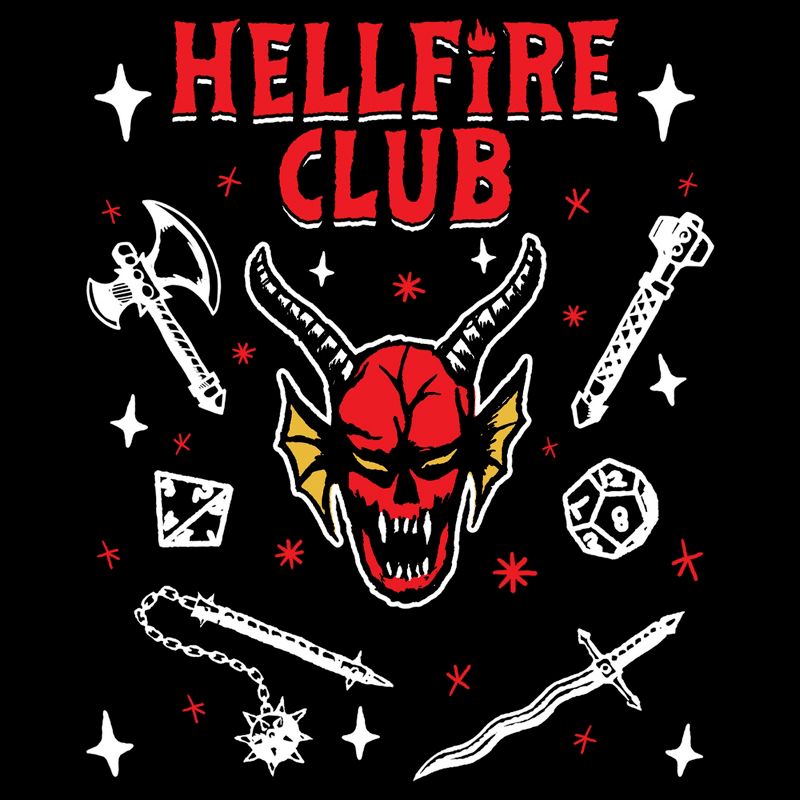 Men's Stranger Things Hellfire Club Icon T-Shirt, 2 of 8
