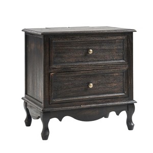 Galatea 24" Tall 2 - Drawer Nightstand with Two Drawers  and Charging Station| KARAT HOME - 1 of 4