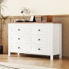 Hommoo Retro Farmhouse Style Wooden Dresser with 6 Drawer - 2 of 4