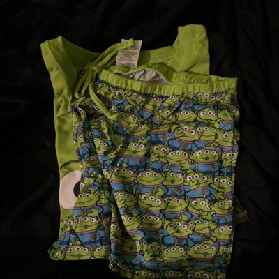 Disney Women's Toy Story Pizza Planet Aliens Shirt And Shorts Pajama Set  (sm) Green : Target