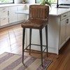 Starlight Canyon Home,Brown Leather Bar Stool – Bar Height Stool for Kitchen Island Seating - 2 of 4