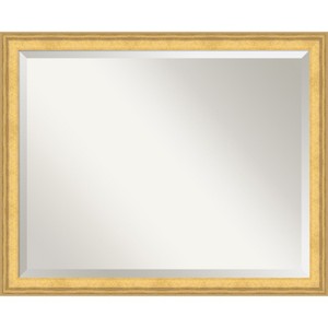 Amanti Art Owen Gold Beveled Wood Framed Bathroom Vanity Wall Mirror - 1 of 4