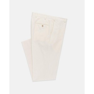 Lomsoe white crash linen trousers classic fit - 1 of 1