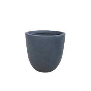 Rosemead Home & Garden Concrete Outdoor Planter Pot Black 16.93"x16.93"x15.16" - 1 of 4