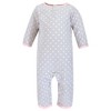 Hudson Baby Infant Girl Premium Quilted Coveralls, Pink Gray Elephant - image 4 of 4