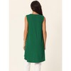 Seta T Women's Sleeveless V Neck Irregular Hem Flowy Ruched Eyelet Trims Tops - 4 of 4