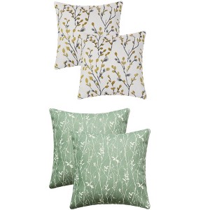 REGALWOVEN 4 Pcs Floral Pattern Throw Pillow Covers for Home Decor - 1 of 4