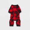Dog and Cat Buffalo Check Pajama with Sleeves - Wondershop™ Red - image 3 of 4