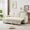 VYNXARIA 78.7"Comfortable Linen L-Shaped Combo Sofa Sofa Bed,Reversible Sleeper Combo Sofa with Pullout Bed - 3 of 4