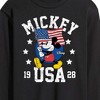 Men's - Disney - Mickey Waving Flag USA Long Sleeve Graphic T-Shirt - 2 of 4